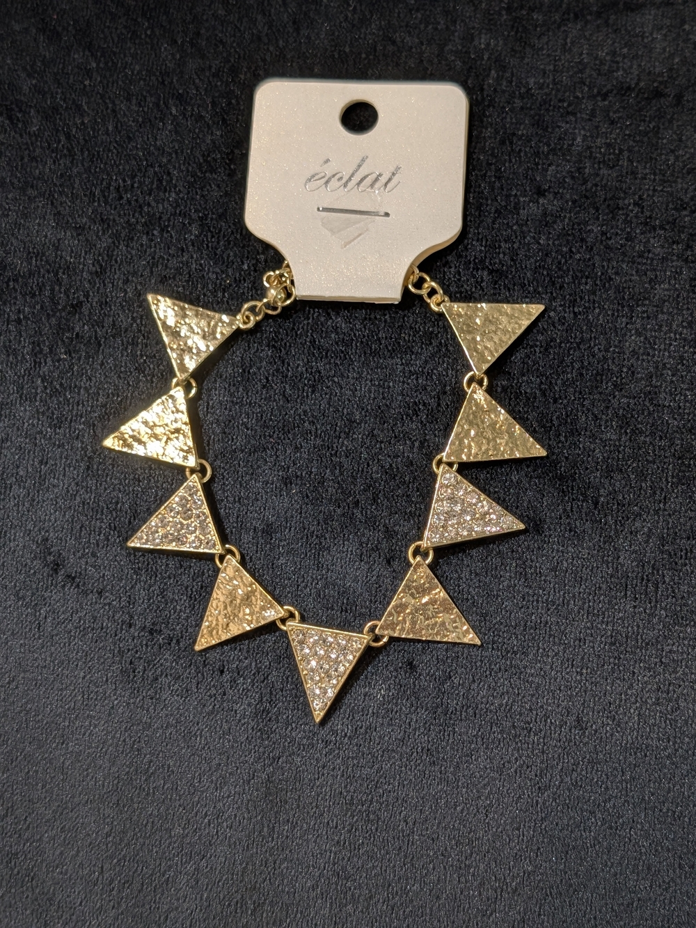 Gold Tone Triangle Link Bracelet